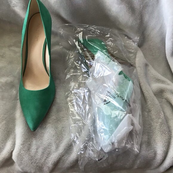 Nine West Green Suede Leather High Heels - Picture 14 of 16